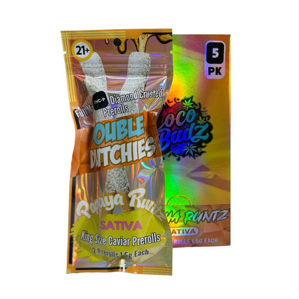 LOCO BUDZ THCP 1.5G 2CT PREROLLS SATIVA - PAPAYA RUNTZ