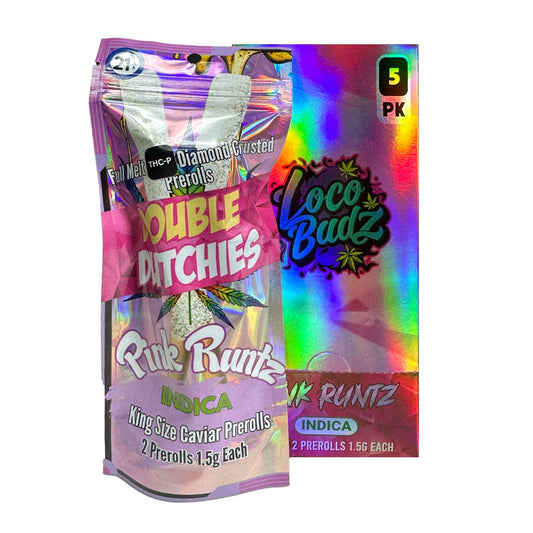 LOCO BUDZ THCP 1.5G 2CT PREROLLS INDICA - PINK RUNTZ