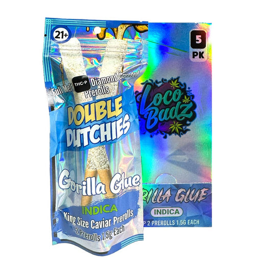 LOCO BUDZ THCP 1.5G 2CT PREROLLS INDICA - GORILLA BLUE
