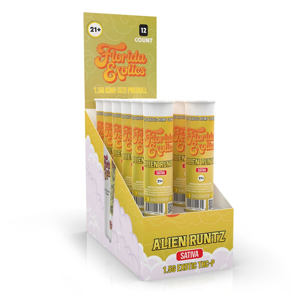 FLORIDA EXOTIC THCP 1.5G PREROLLS SATIVA - ALIEN RUNTZ