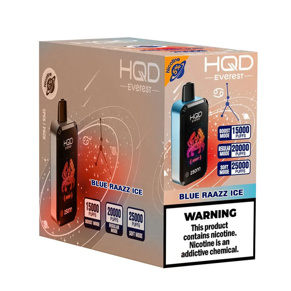 HQD CUVIE EVEREST 25K 5% DISPOSABLE - BLUE RAZ ICE