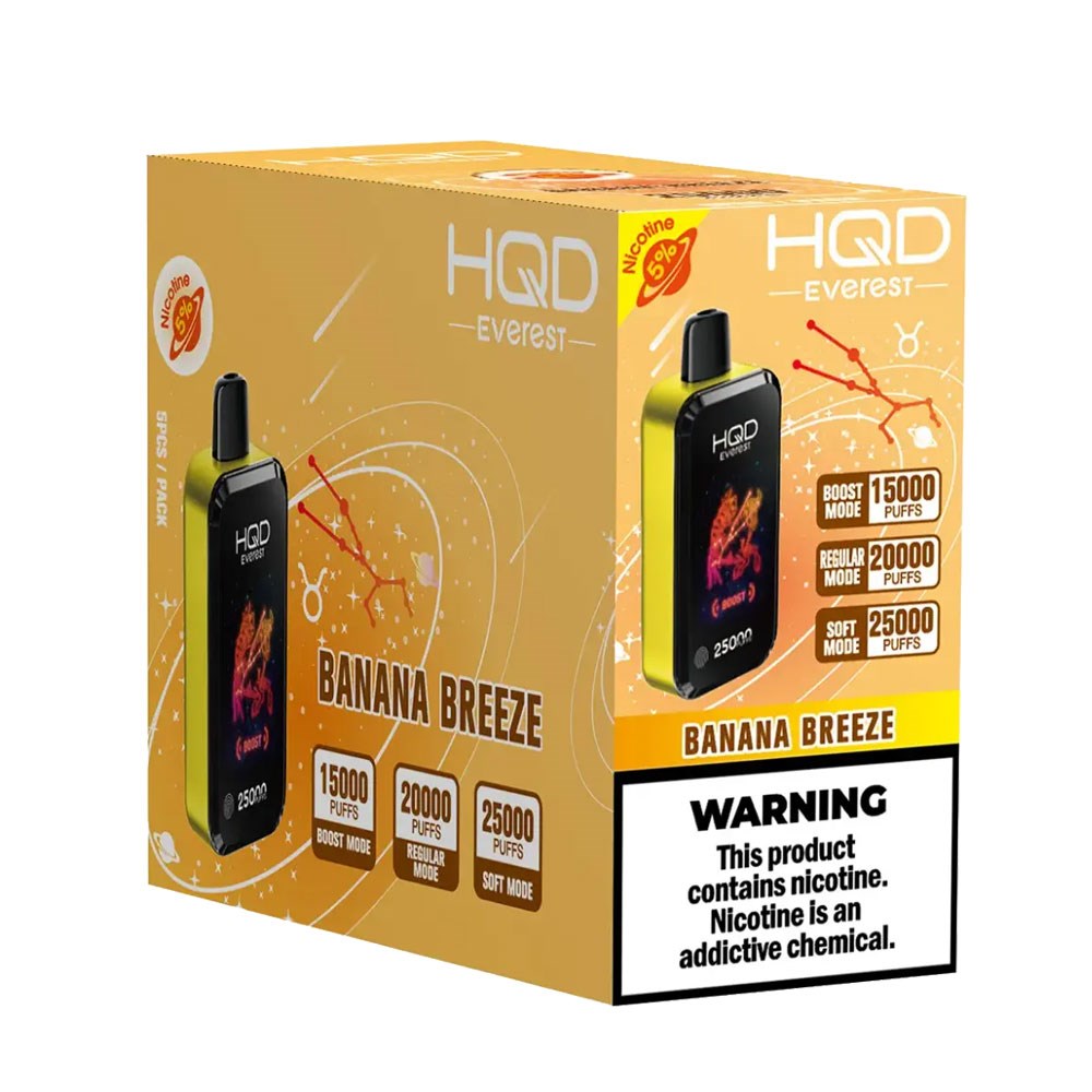 HQD CUVIE EVEREST 25K 5% DISPOSABLE - BANANA BREEZE