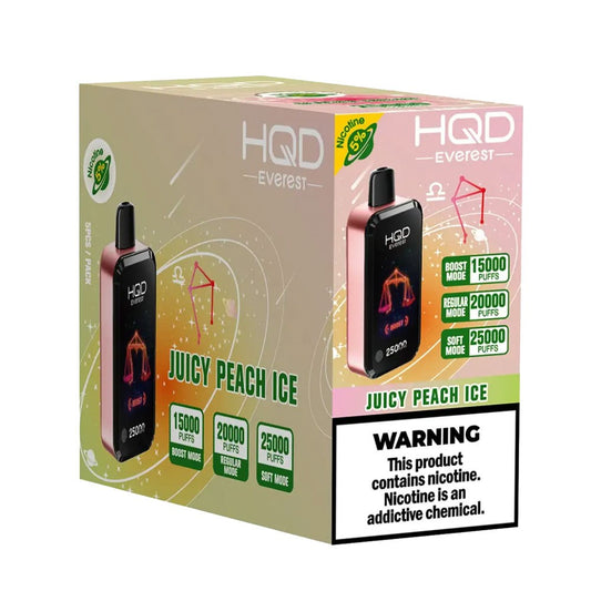 HQD CUVIE EVEREST 25K 5% DISPOSABLE - JUICY PEACH ICE