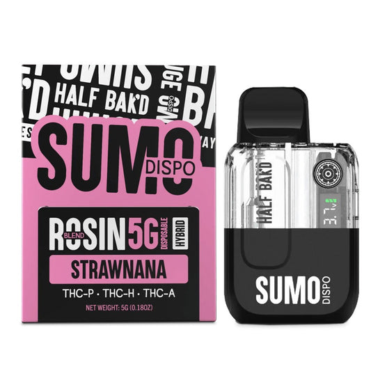 HALF BAK'D ROSIN BLEND SUMO 5G DISPOSABLE - STRAWNANA
