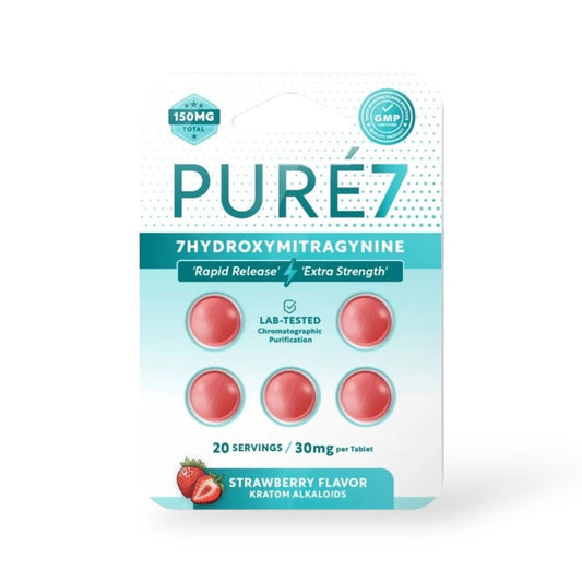 PURE 7 HYDROXI 3OMG 5CT KRATOM - STRAWBERRY