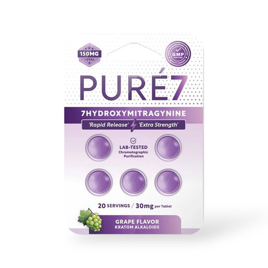 PURE 7 HYDROXI 3OMG 5CT KRATOM - GRAPE