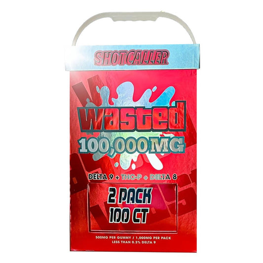 SHOT CALLER WASTED BLEND 100000MG 2CT GUMMIES