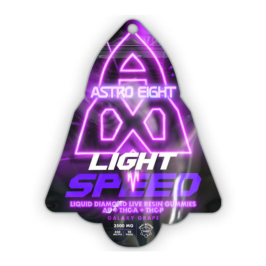 ASTRO EIGHT NANO LIGHTSPEED LIQUID DIAMOND LIVE RESIN 3500MG GUMMIES - GALAXY GRAPE