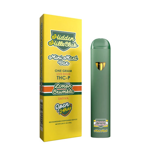 HIDDEN HILLS MINI MART BAR THCP 1G DISPOSABLE SATIVA - LEMON CRUMBLE