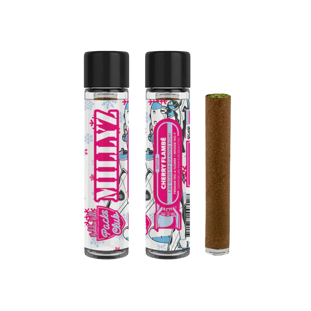 HIDDEN HILLS MILLYZ 1.5G GLASS TIP BLUNT - CHERRY FLAMBE