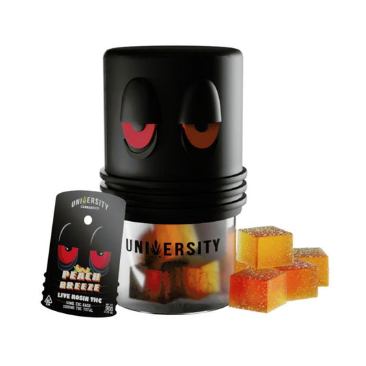 UNIVERSITY LIVE RESIN THCP 1000MG GUMMIES - PEACH BREEZE