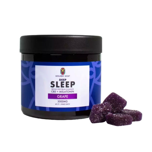 GOLDEN GOAT DEEP SLEEP 3000MG GUMMIES - GRAPE