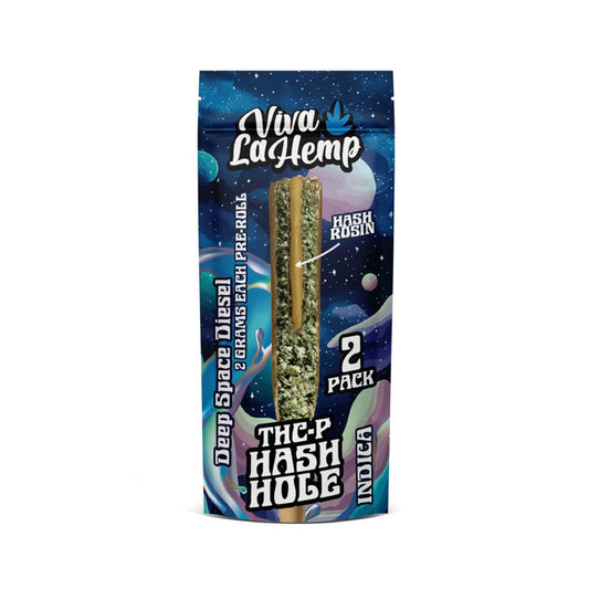 VIVA LA HEMP THC HASH HOLE 2G PRE ROLLS INDICA - DEEP SPACE DIESEL