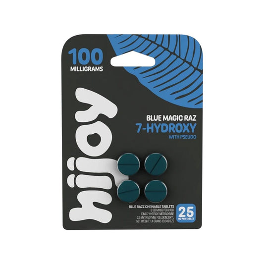 HIJOY 7 OHMZ 25MG 4CT KRATOM CAPSULES - BLUE MAGIC RAZ