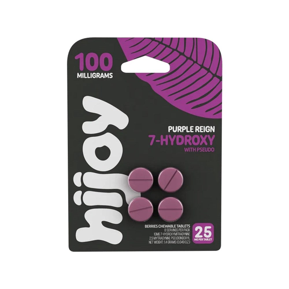 HIJOY 7 OHMZ 25MG 4CT KRATOM CAPSULES -PURPLE REIGN