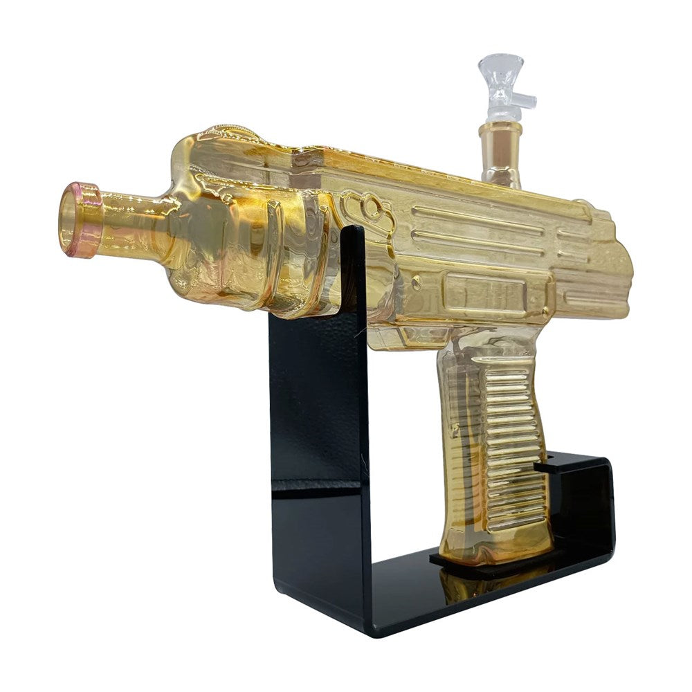 GET LOST UZI GLASS WATERPIPE - GOLD