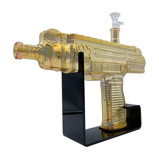 GET LOST UZI GLASS WATERPIPE - GOLD