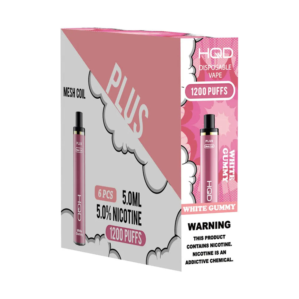 HQD CUVIE PLUS 5% NIC DISPOSABLE - WHITE GUMMY