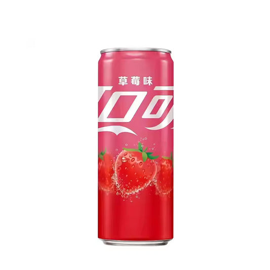 COCA COLA 330ML ALUMINIUM JAPAN BOTTLE - STRAWBERRY