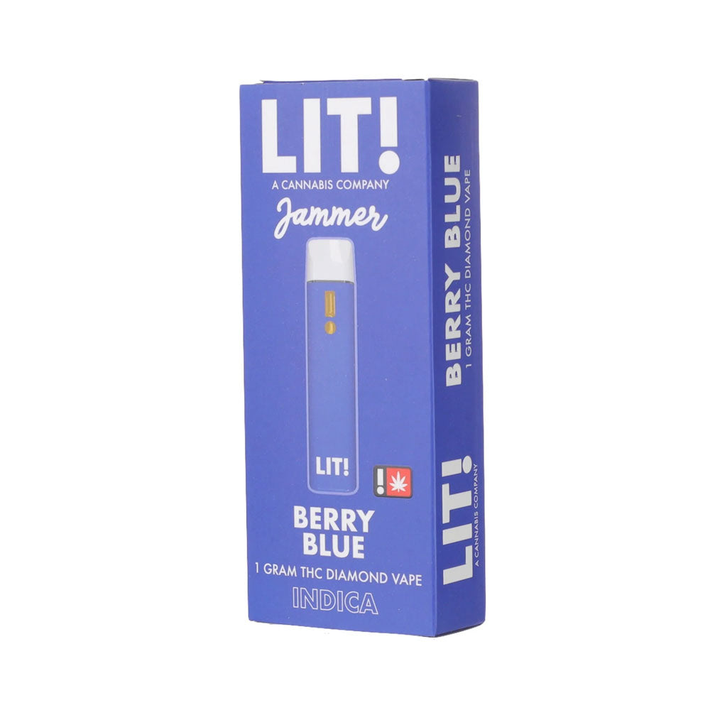 LIT! JAMMER THC DIAMOND 1G DISPOSABLE INDICA - BERRY BLUE