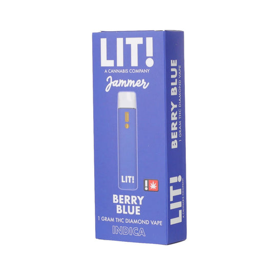 LIT! JAMMER THC DIAMOND 1G DISPOSABLE INDICA - BERRY BLUE