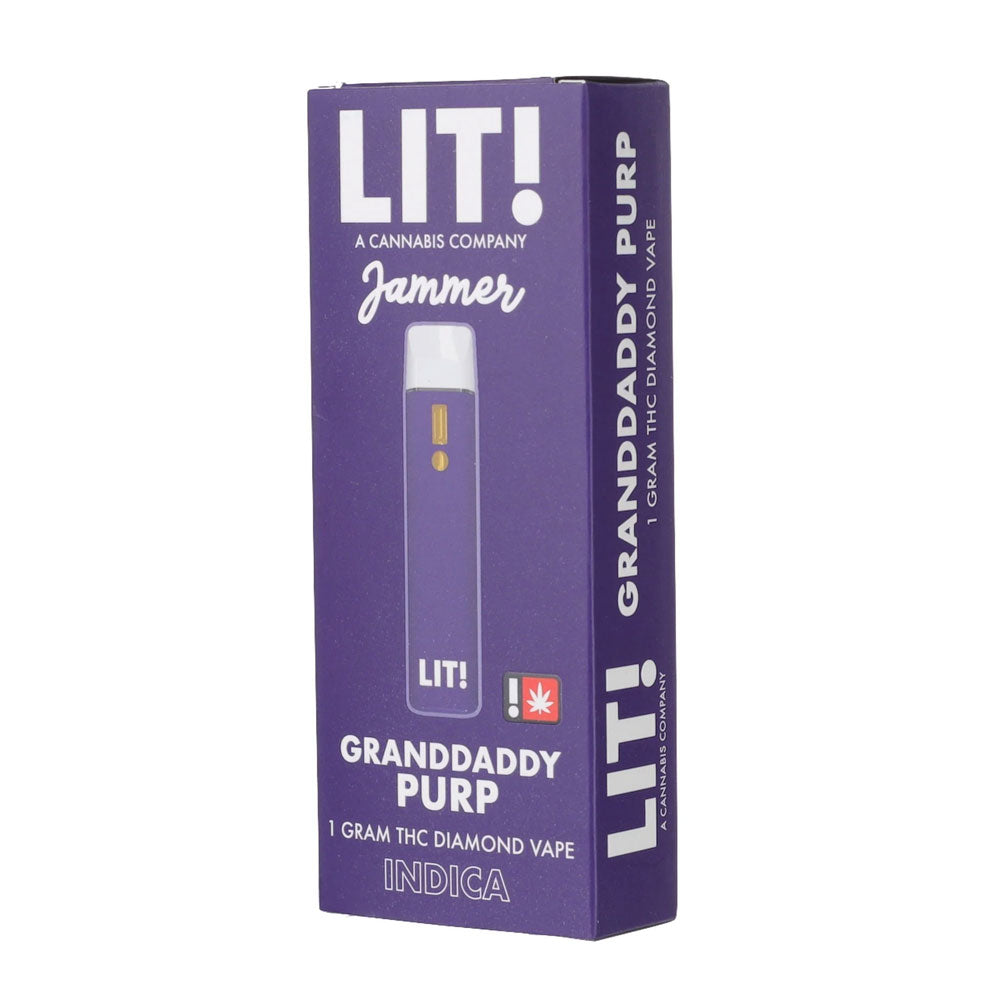 LIT! JAMMER THC DIAMOND 1G DISPOSABLE INDICA - GRANDADDY PURP