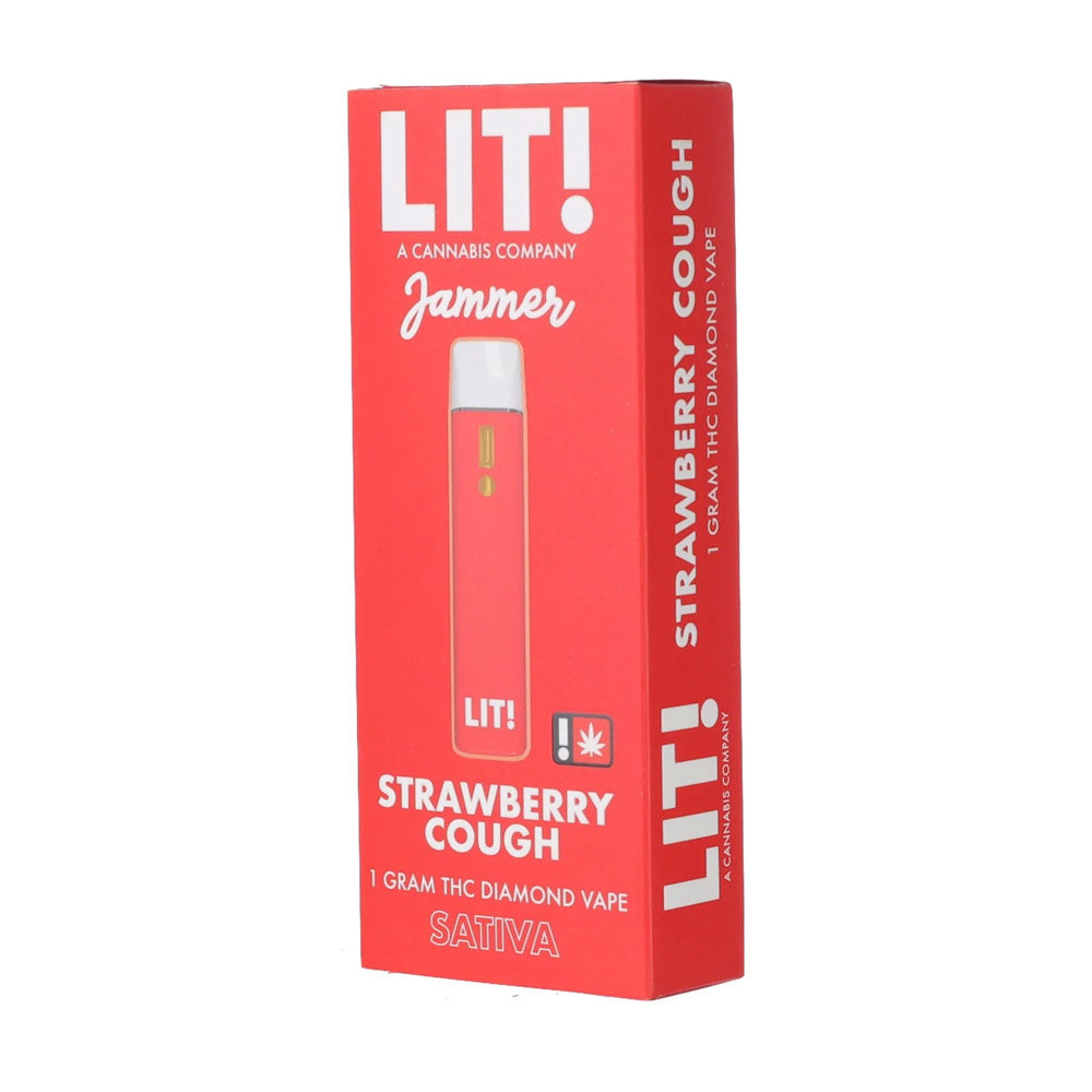 LIT! JAMMER THC DIAMOND 1G DISPOSABLE SATIVA - STRAW COUGH
