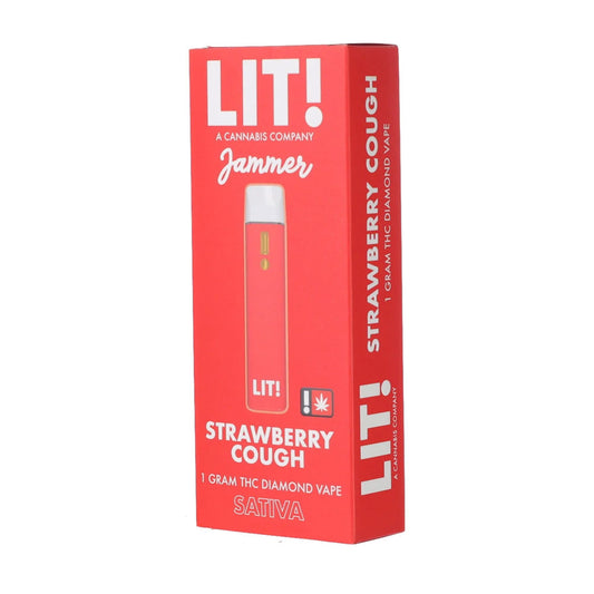 LIT! JAMMER THC DIAMOND 1G DISPOSABLE SATIVA - STRAW COUGH