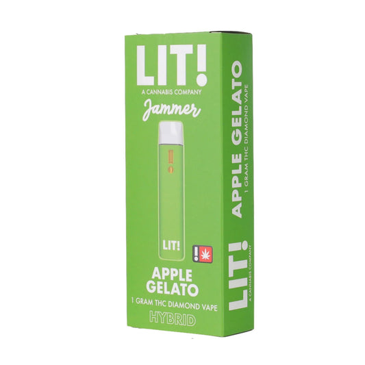 LIT! JAMMER THC DIAMOND 1G DISPOSABLE HYBRID - APPLE GELATO