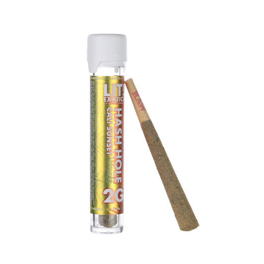 LIT! EXOTICS HASH HOLE 2G PREROLLED JOINTS HYBRID - CALI SUNSET
