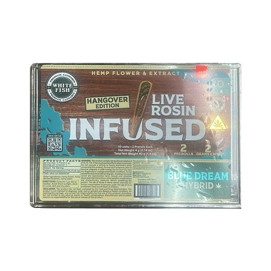 WHITEFISH LIVE ROSIN 2X2 2G PREROLLS HYBRID - BLUEDREAM