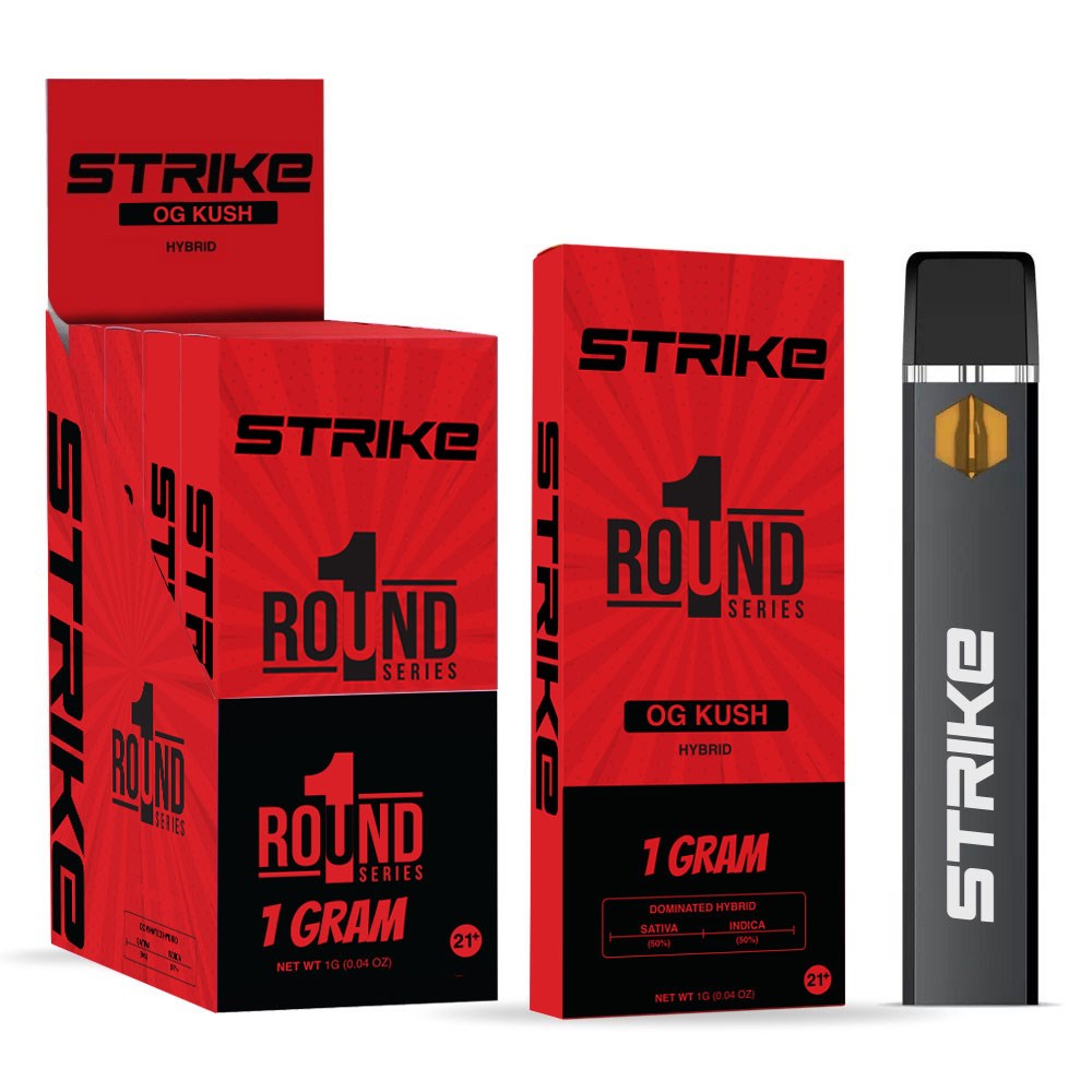 STRIKE ROUND1 SERIES 1G DISPOSABLE HYBRID - OG KUSH