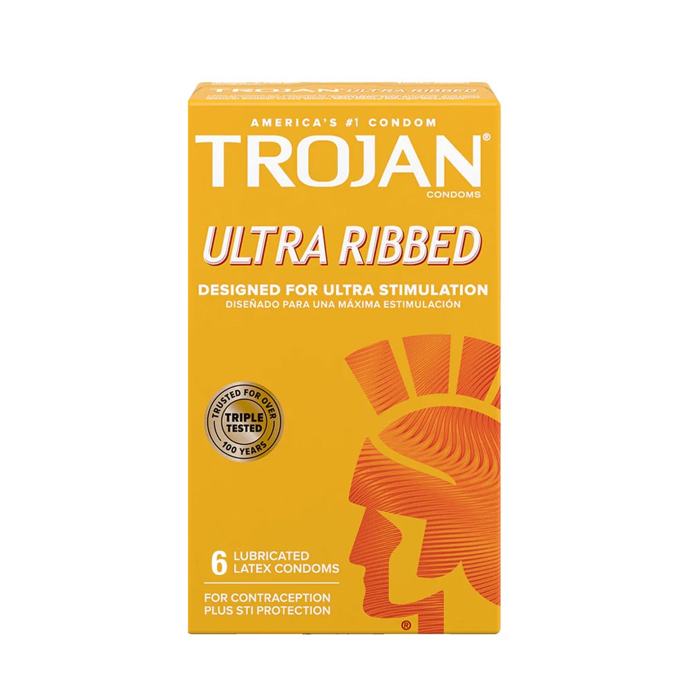 TROJAN ECSTACY 3'S ULTRA RIBBED