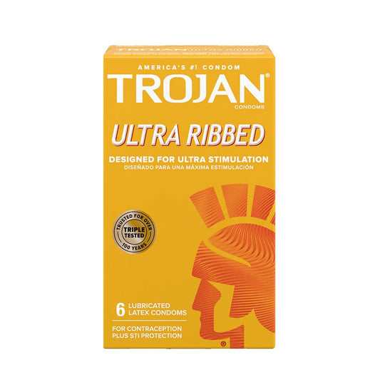 TROJAN ECSTACY 3'S ULTRA RIBBED