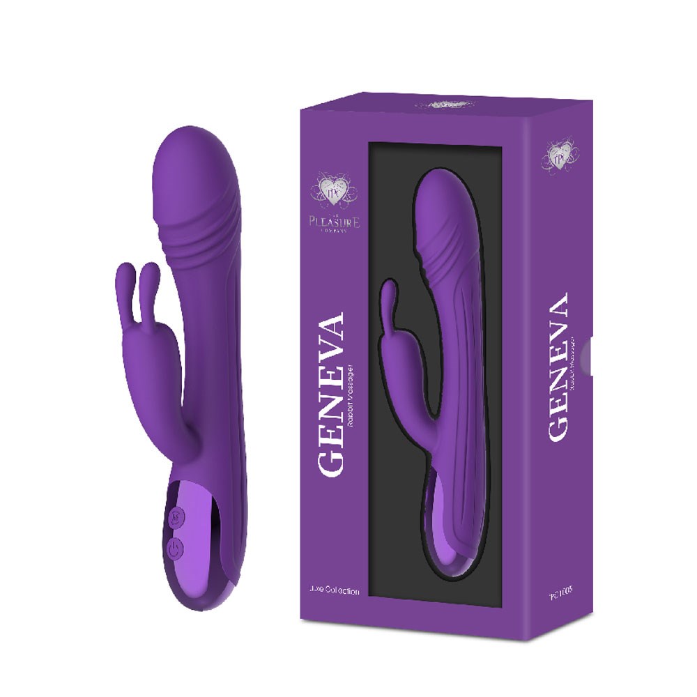 GENEVA LIQUID SILICONE RABBIT VIBE - PURPLE