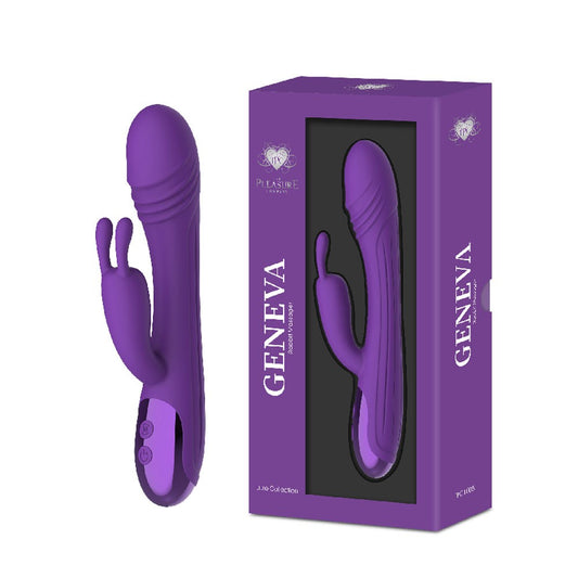 GENEVA LIQUID SILICONE RABBIT VIBE - PURPLE