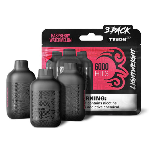 TYSON LIGHTWEIGHT 5% NIC 6KPUFFS DISPOSABLE - RASPBERRY WATERMELON
