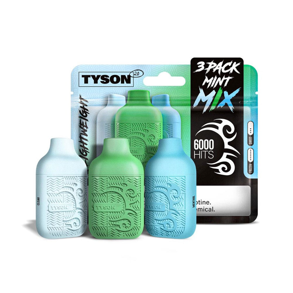 TYSON LIGHTWEIGHT 5% NIC 6KPUFFS DISPOSABLE - MINT MIX