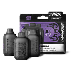 TYSON LIGHTWEIGHT 5% NIC 6KPUFFS DISPOSABLE - GRAPE RAZZ