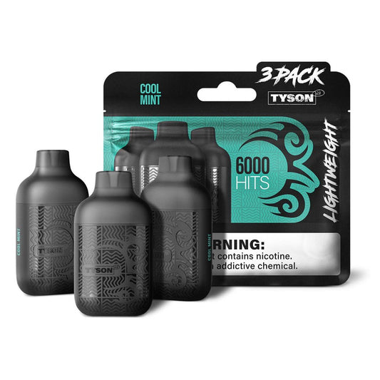 TYSON LIGHTWEIGHT 5% NIC 6KPUFFS DISPOSABLE - COOL MINT
