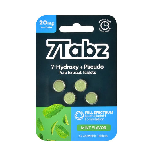 7TABZ 20MG 7HYDROXI +PSEUDO 4CTS PURE KRATOM - MINT