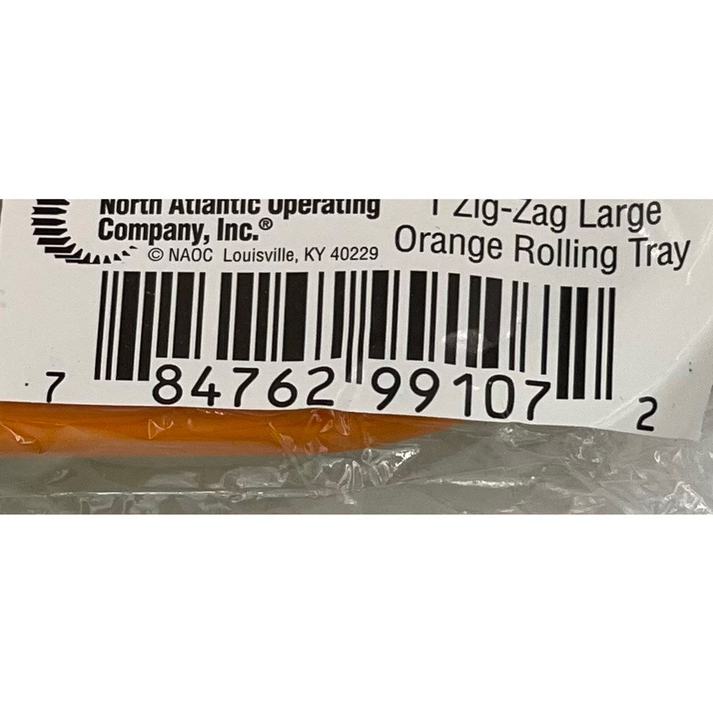ZIG ZAG ORANGE ROLLING LARGE TRAY