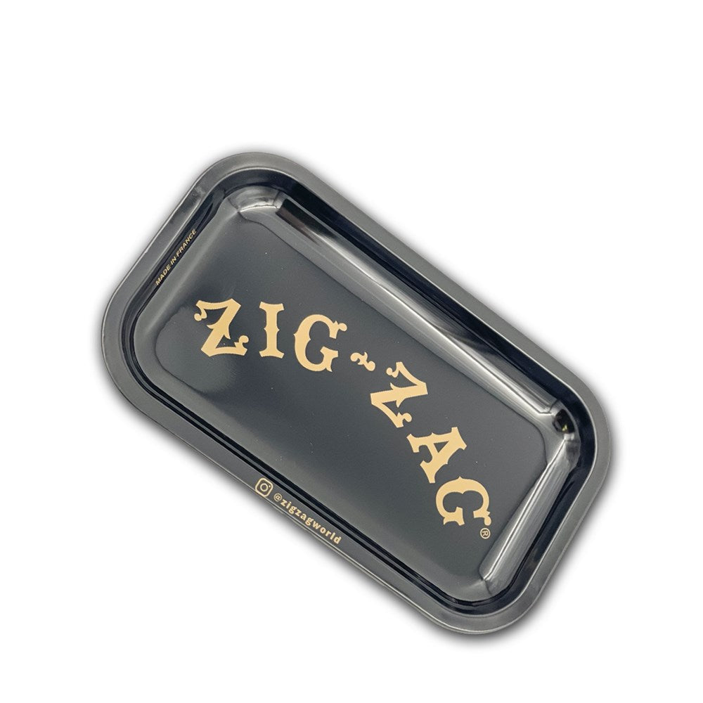 ZIG ZAG BLACK ROLLING LARGE TRAY