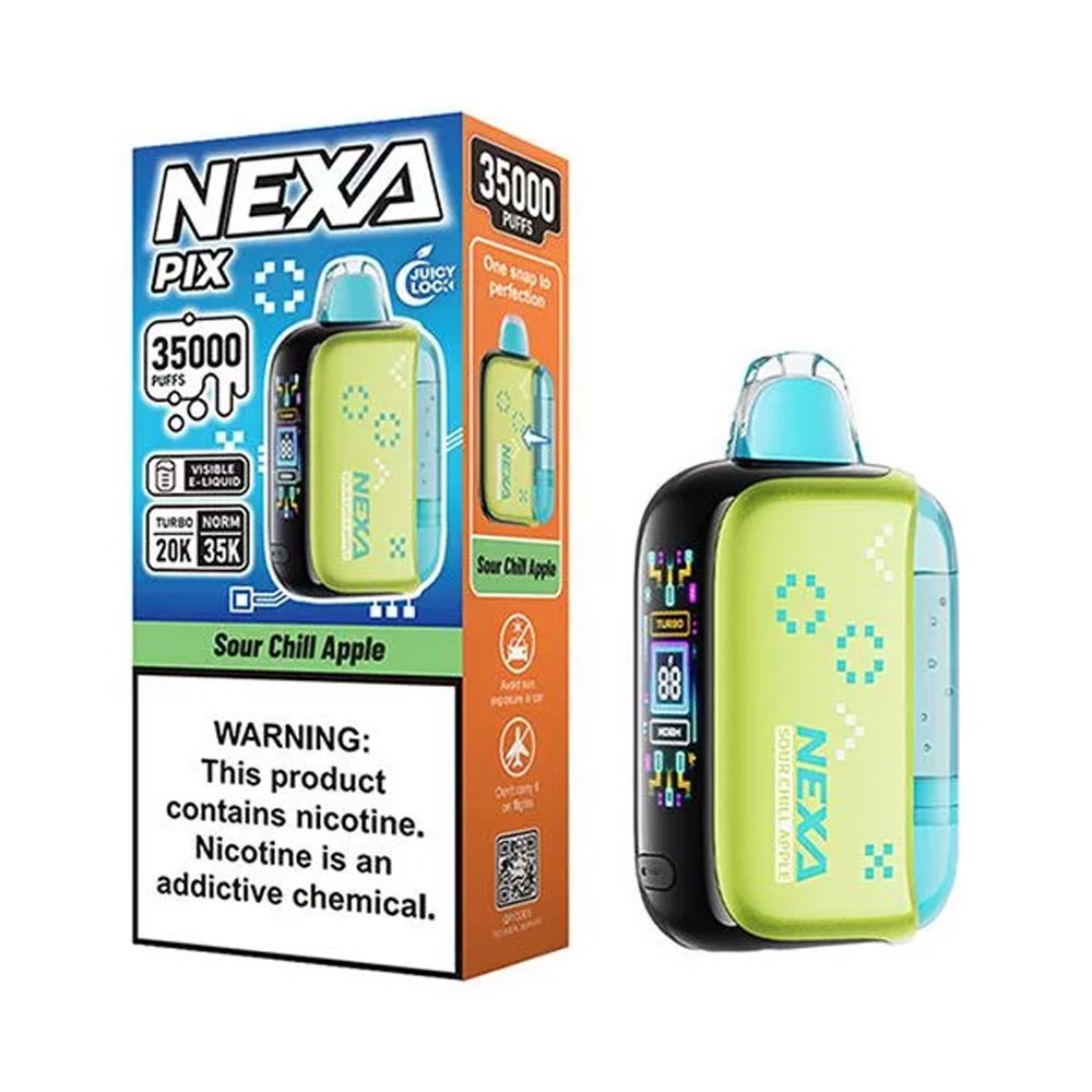 NEXA PIX 35KPUFFS DISPOSABLE - SOUR CHILL APPLE