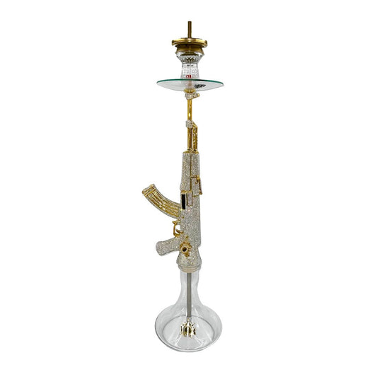 MOB HOOKAH 34″ AK-47 – SWAROVSKI GOLD