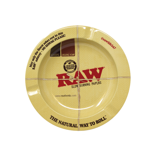 RAW SMALL ROUND METAL MAGNETIC ASHTRAY