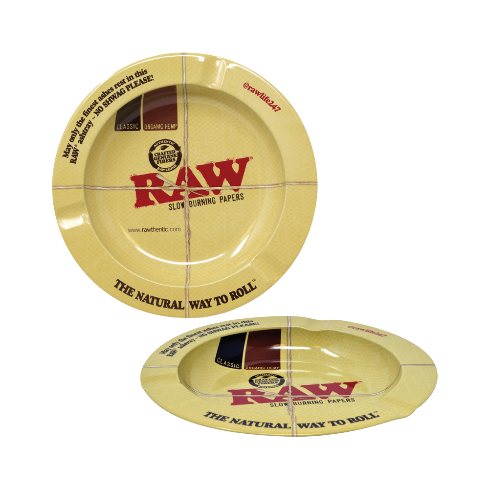 RAW SMALL ROUND METAL MAGNETIC ASHTRAY