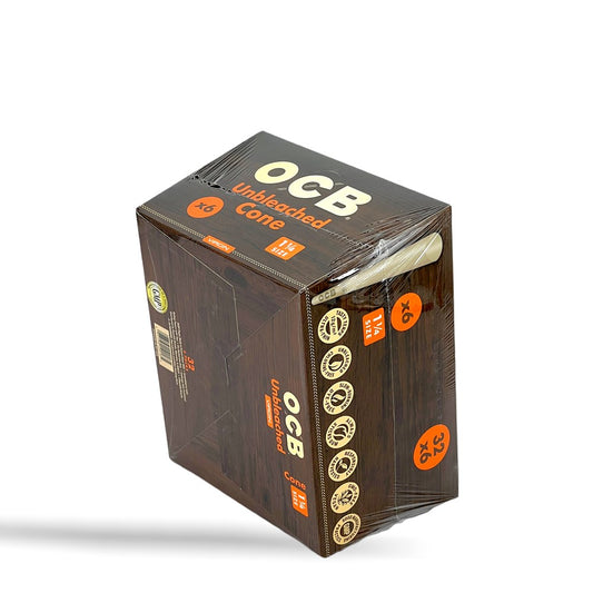 OCB VIRGIN UNBLEACHED CONE 1 1/4 6PK