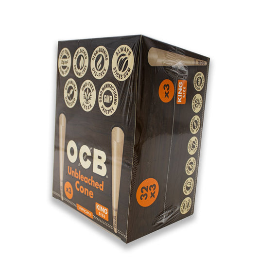 OCB VIRGIN UNBLEACHED CONE KS 3PK