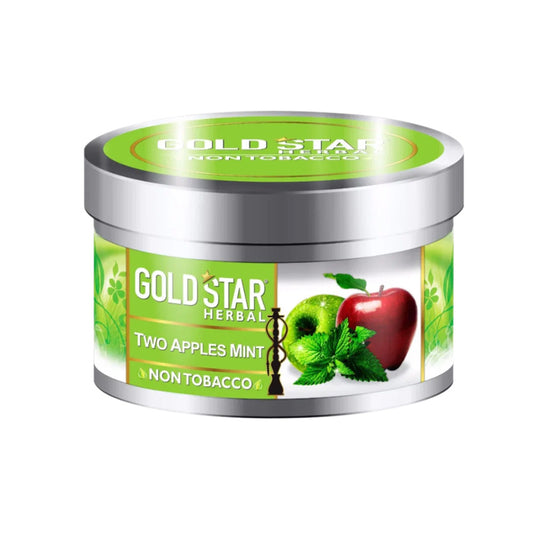 GOLD STAR NON-TOBACCO 200G - TWO APPLES MINT